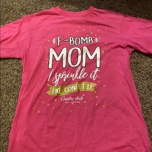 Simply southern F bomb mom tee